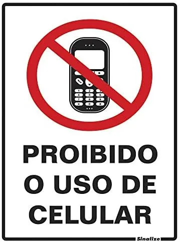 Imagem do produto PLACA SINALIZ 15X20CM 250AP PROB USO CELUAR