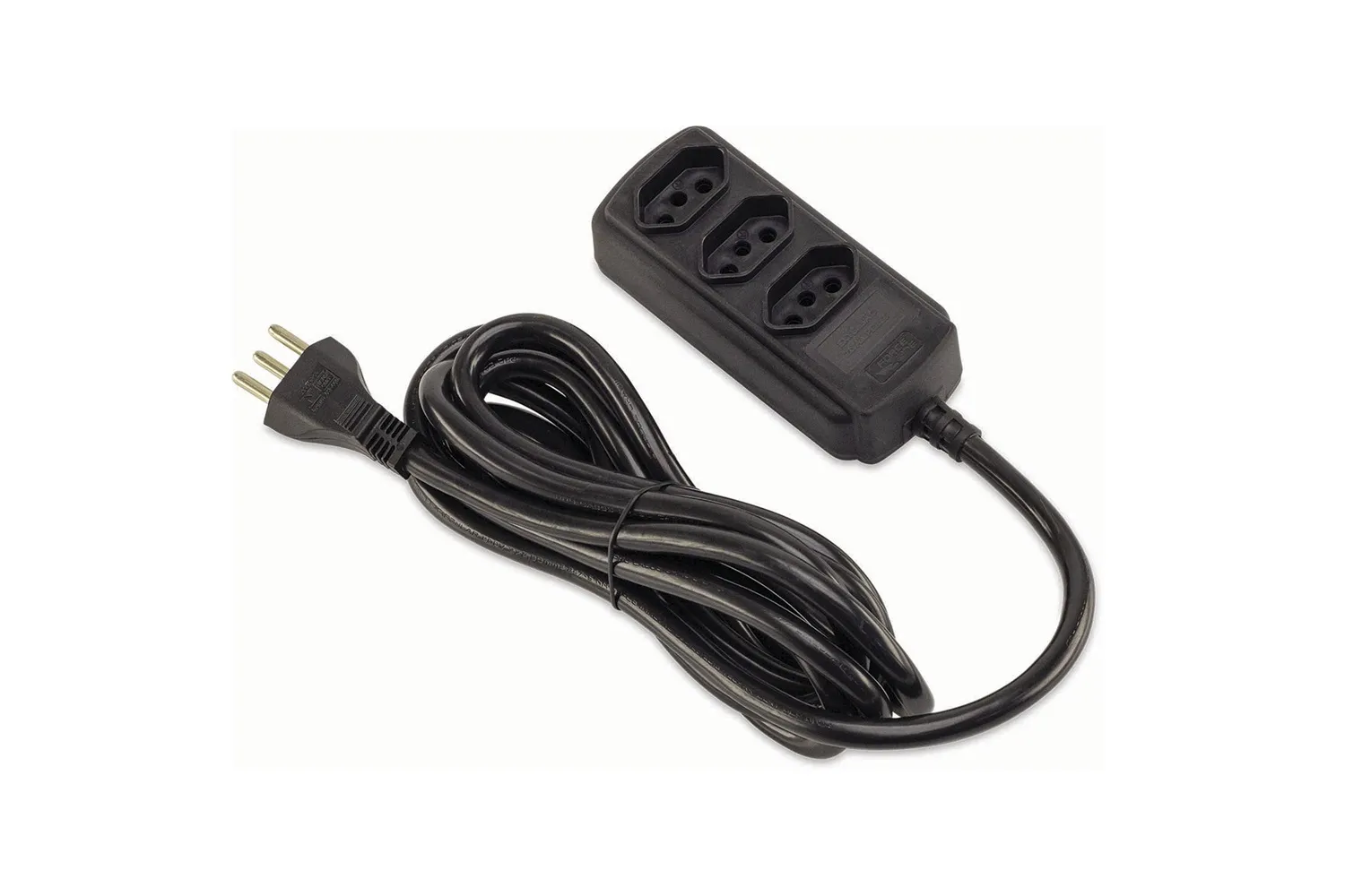 Imagem do produto EXTENSAO 3 TOMADAS 2P+T 20A BIVOLT 3M PRETA