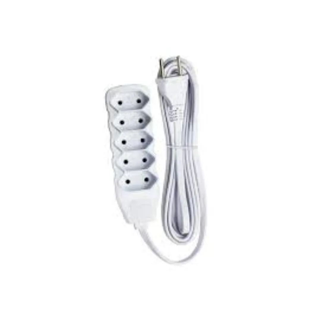 Imagem do produto EXTENSAO 5 TOMADAS 2P 10A BIVOLT 5M BRANCA
