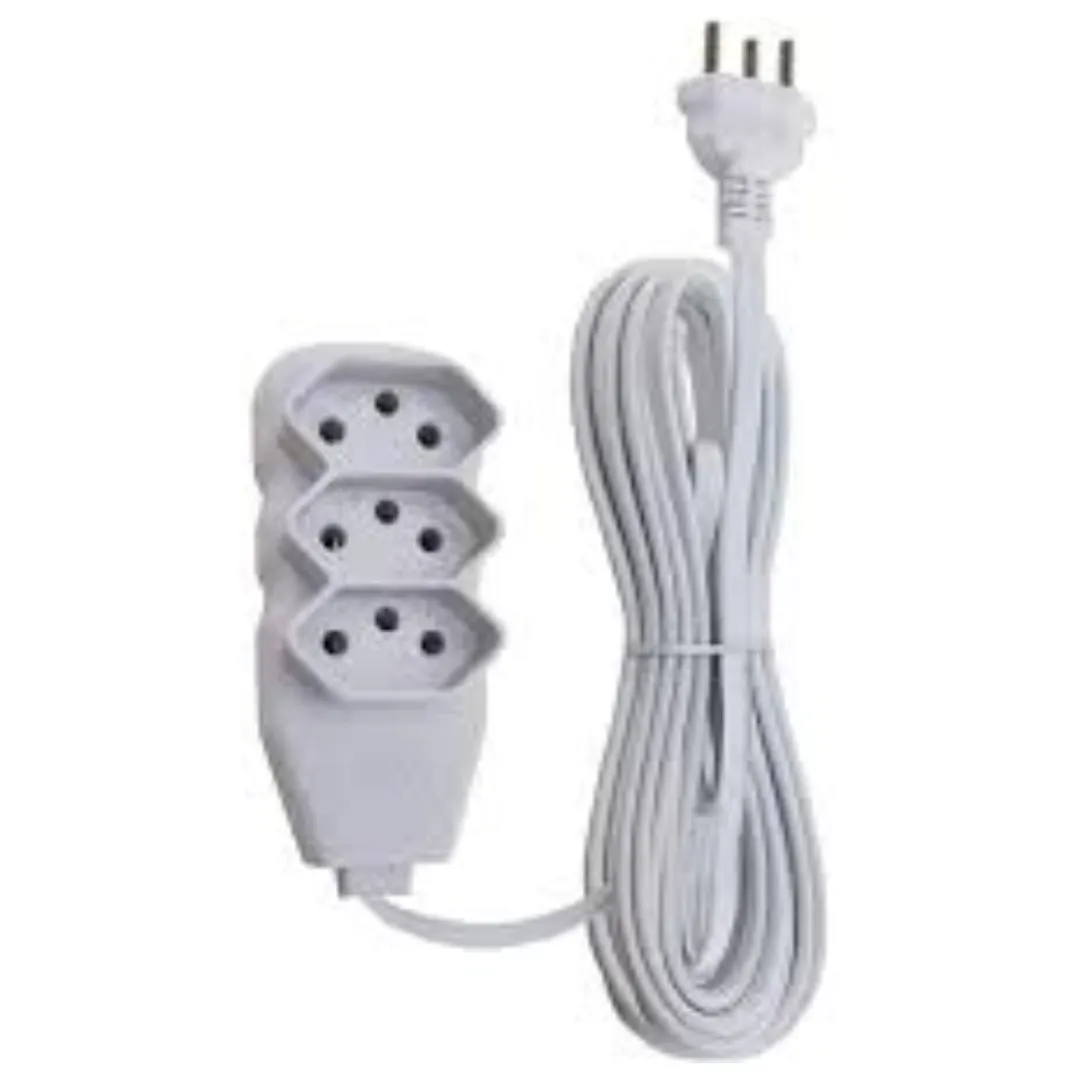 Imagem do produto EXTENSAO 5 TOMADAS 2P+T 10A BIVOLT 5M BRANCA