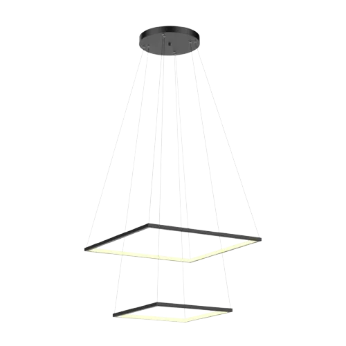 Imagem do produto LUSTRE SQUARE BCO 2 VD QUADR BORDA PTA