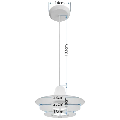 Imagem do produto LUSTRE ROUND BCO 3 VD REDONDO